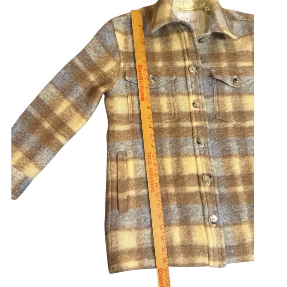Aritzia Wilfred Free The Ganna Utility Shirt Jacket Plaid Wool Blend Sz 2XS - Picture 6 of 15